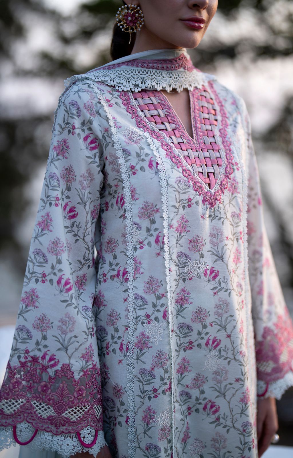 AJR Couture | Printakari Lawn 25 | Blush