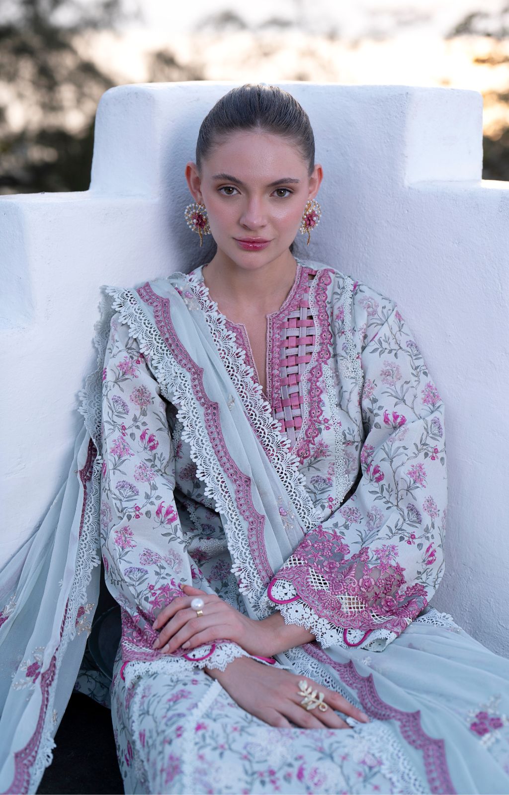 AJR Couture | Printakari Lawn 25 | Blush