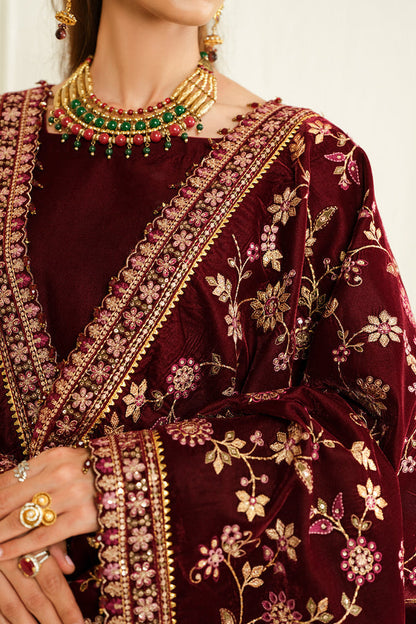 Baroque | Luxury Pret 24 | VELVET SUIT PR-1013 - House Of Anaya