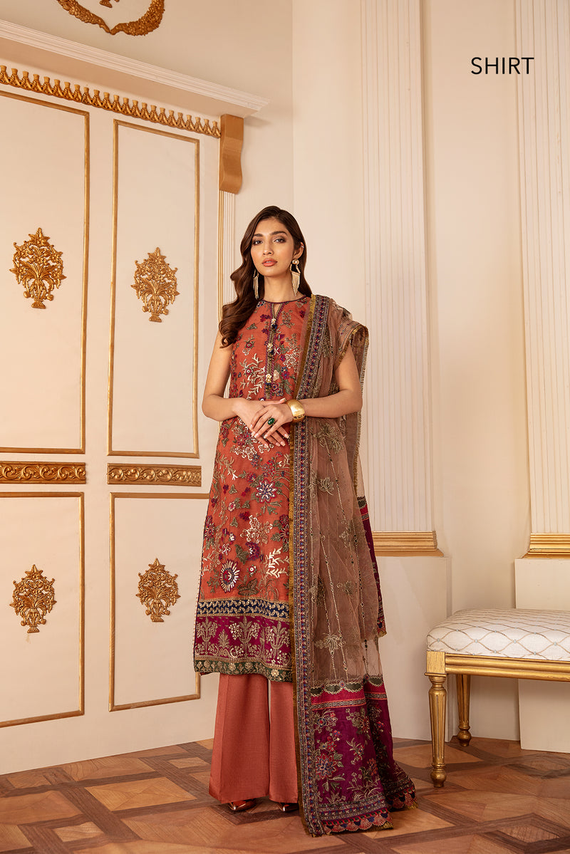 Baroque-EMBROIDERED NET CH07-03 - Riwayat-e-khas