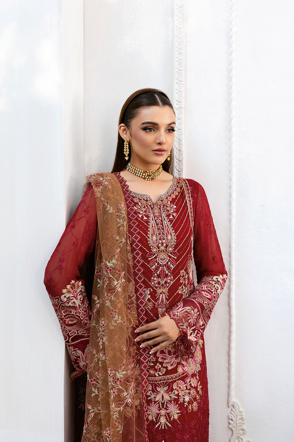 Ramsha | Chevron Chiffon Collection | A-1010 - House Of Anaya