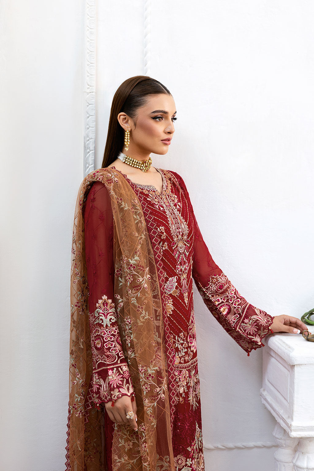 Ramsha | Chevron Chiffon Collection | A-1010 - House Of Anaya