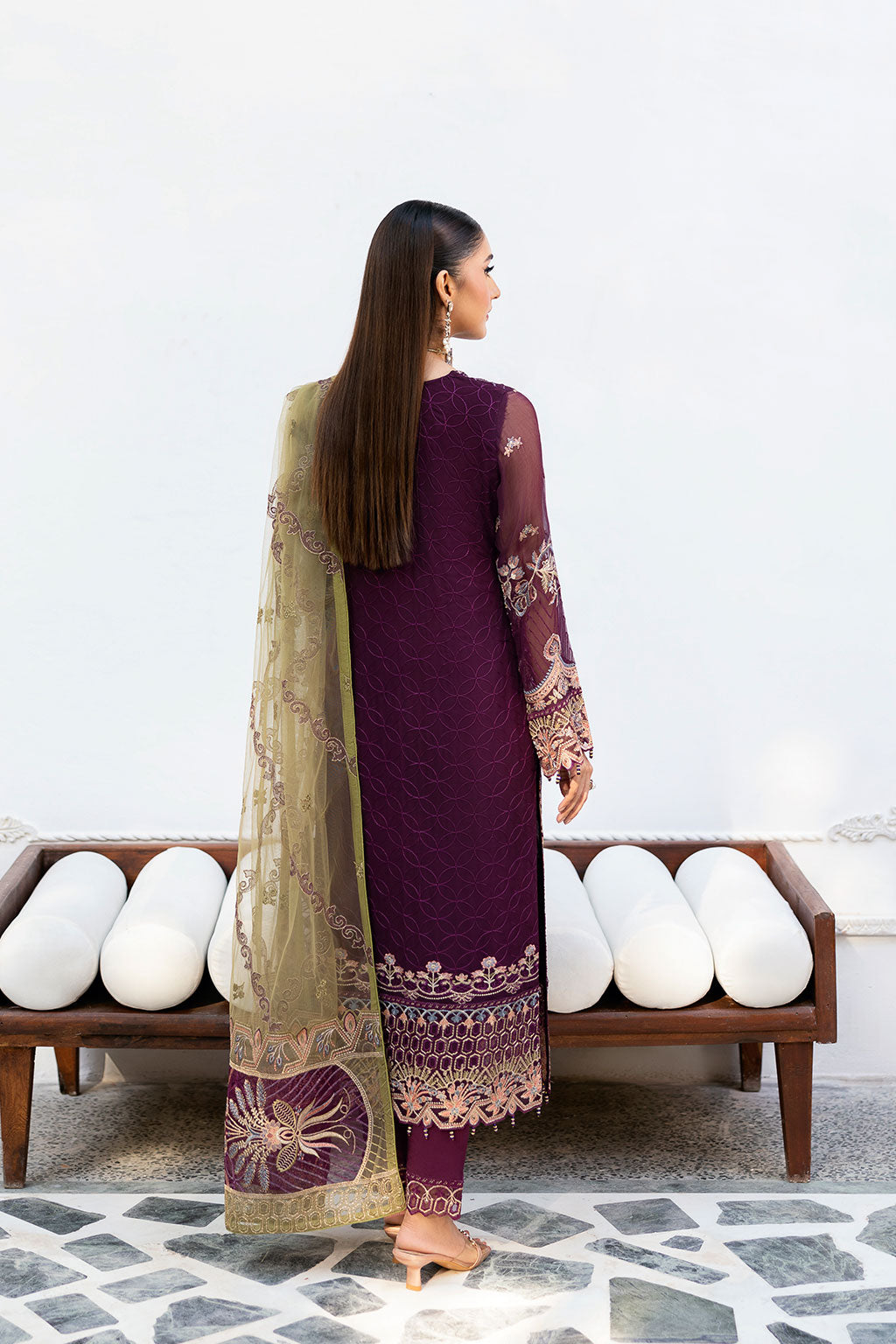 Ramsha | Chevron Chiffon Collection | A-1002 - House Of Anaya