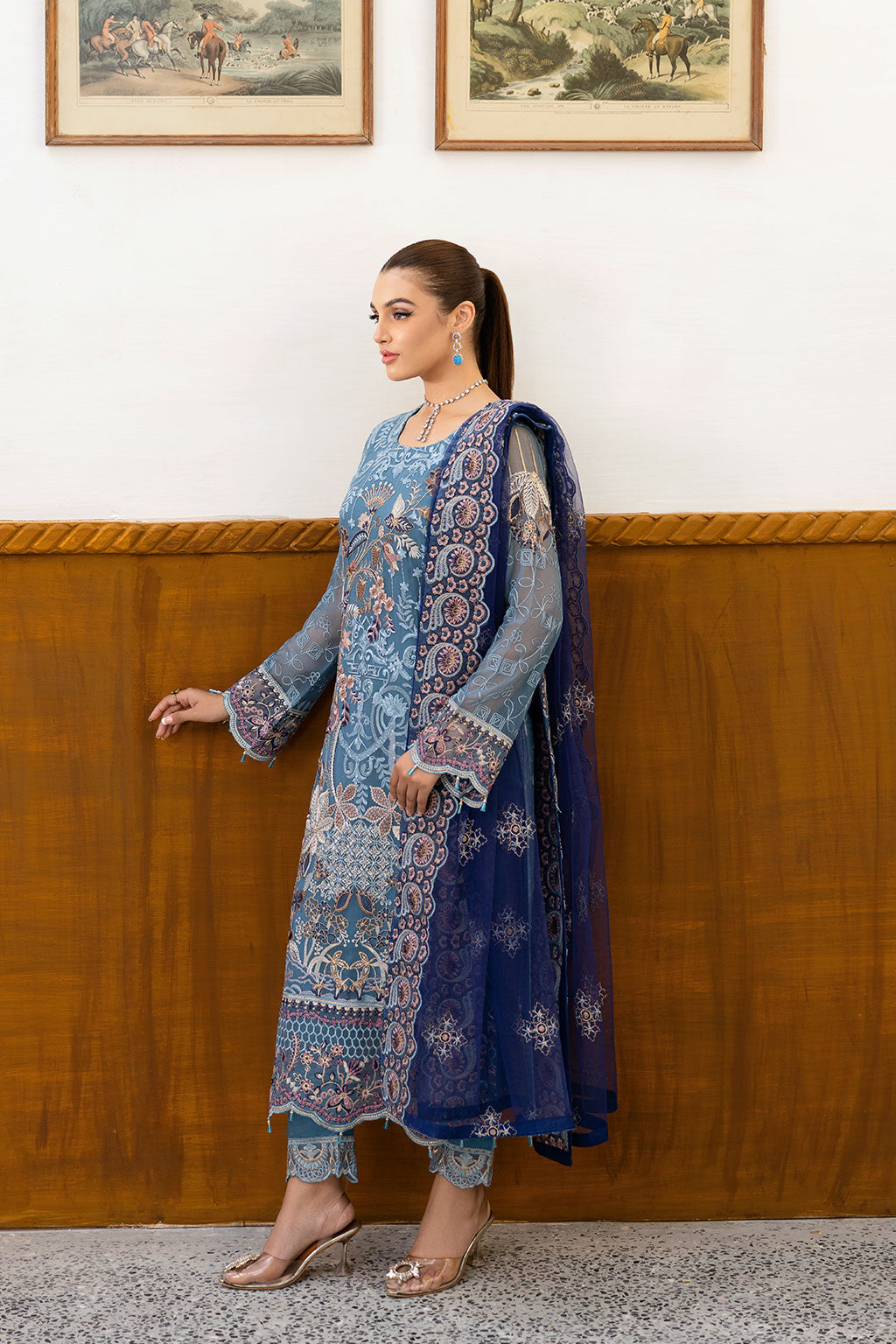 Ramsha | Chevron Chiffon Collection | A-1006 - House Of Anaya