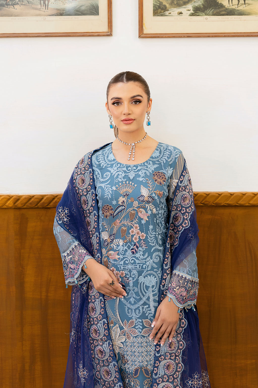 Ramsha | Chevron Chiffon Collection | A-1006 - House Of Anaya