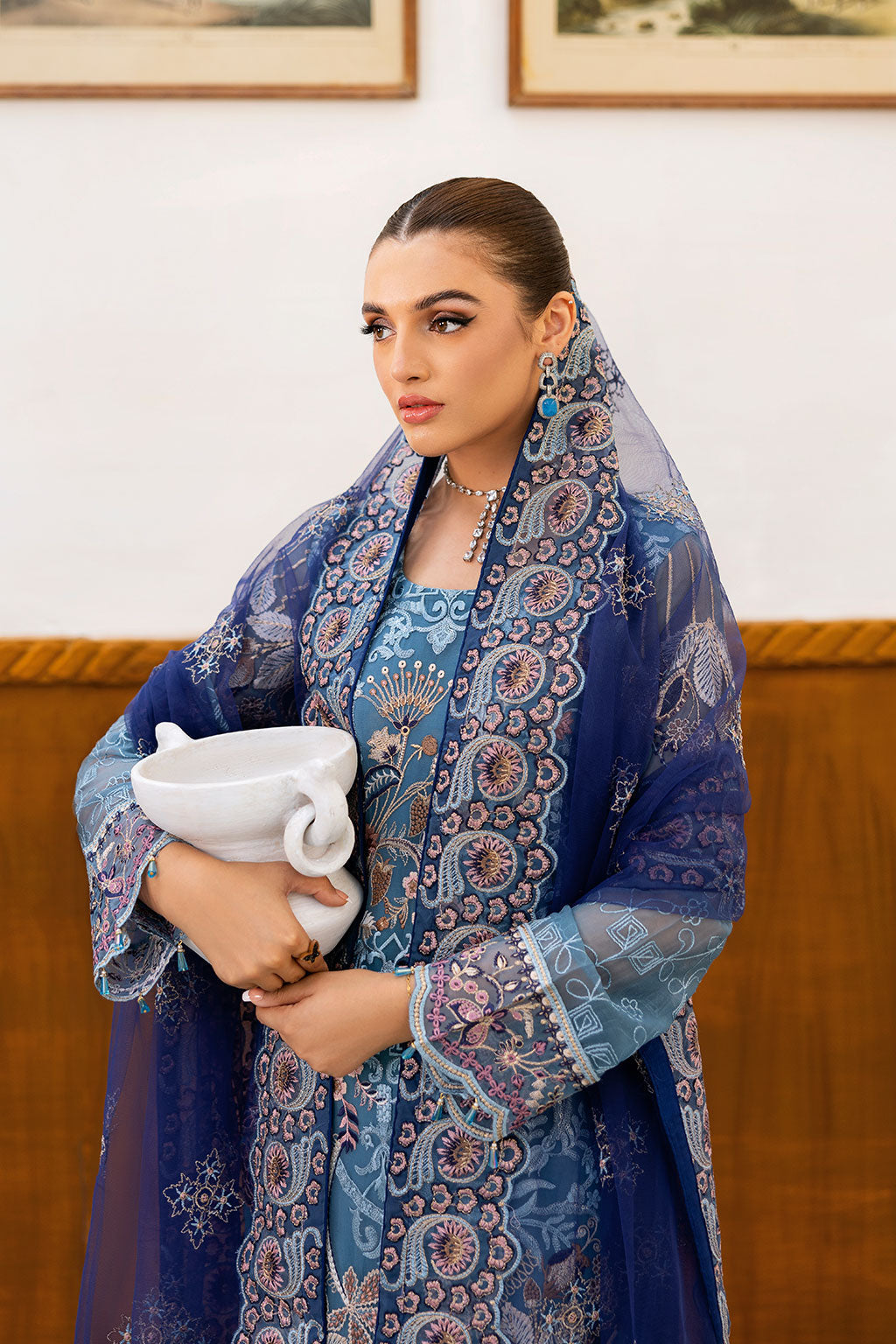 Ramsha | Chevron Chiffon Collection | A-1006 - House Of Anaya