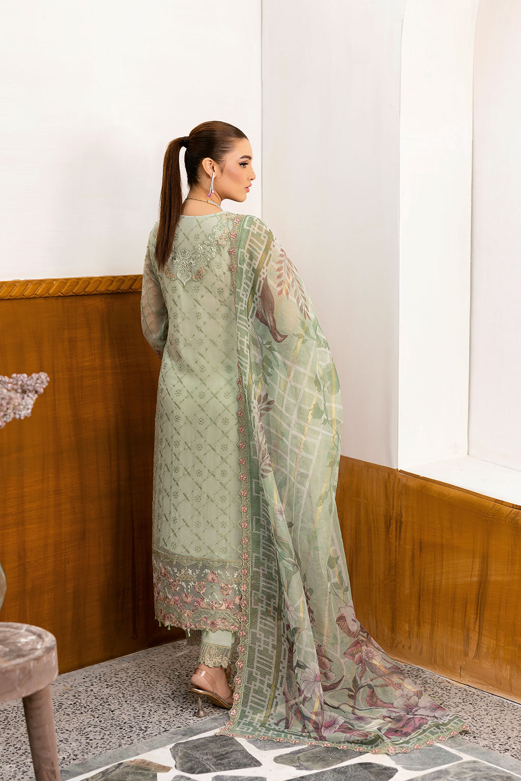 Ramsha | Chevron Chiffon Collection | A-1003 - House Of Anaya