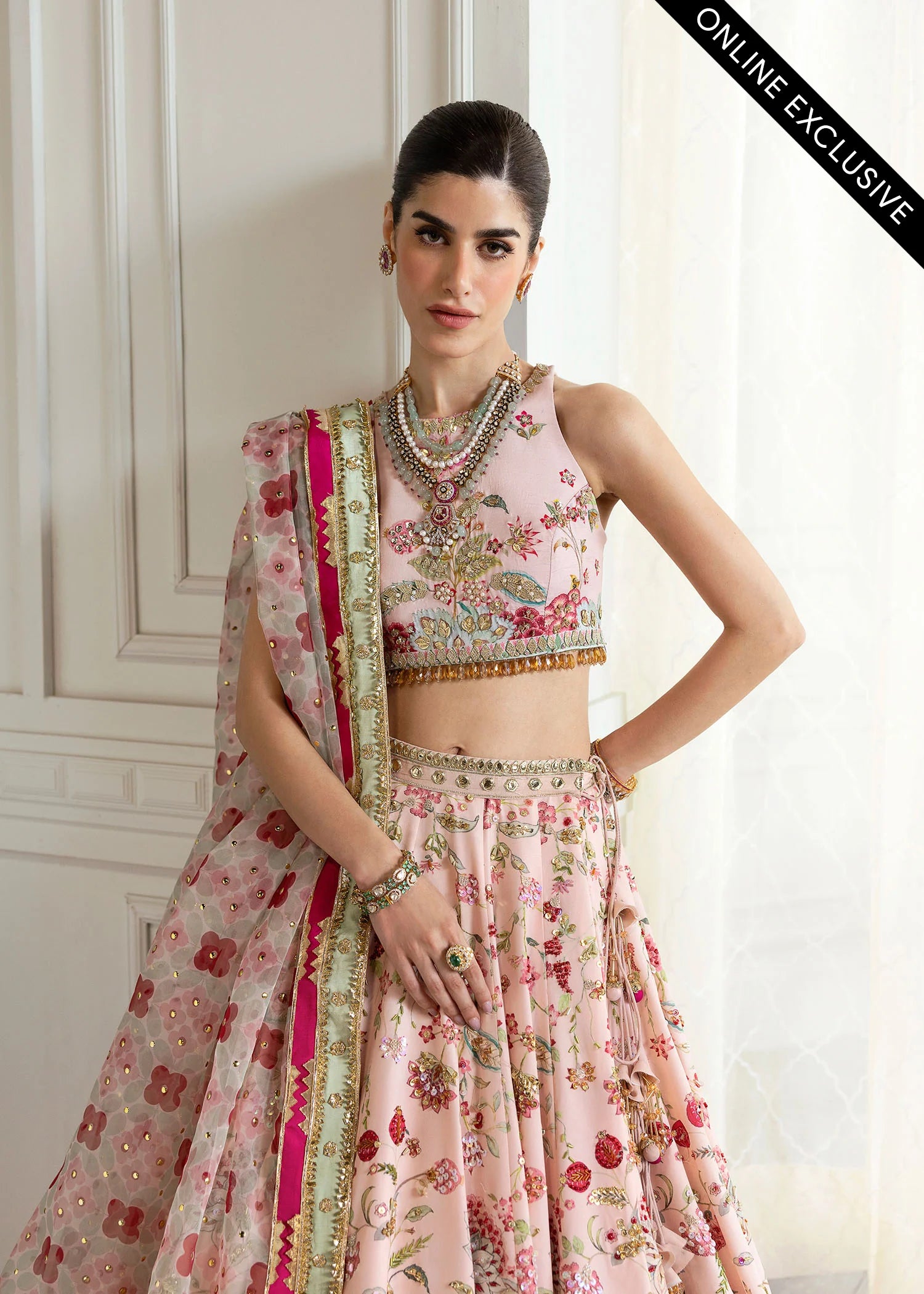 Crimson | CRIMSON X SAIRA SHAKIRA  WEDDING '24 | Chinoiserie Lehnga - House Of Anaya  