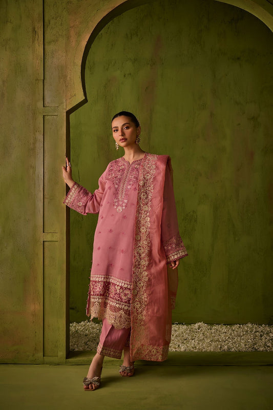 Dhanak | Festive Formals | SS24DU-3193 PINK 3Pcs - House Of Anaya