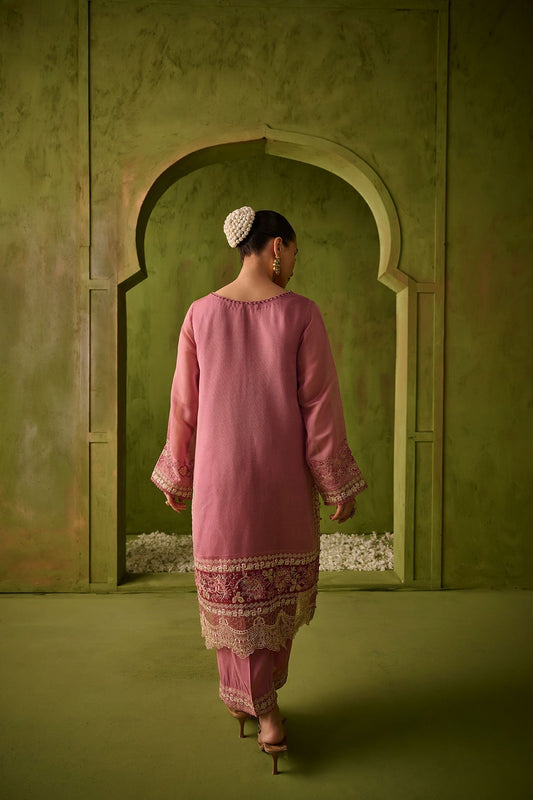 Dhanak | Festive Formals | SS24DU-3193 PINK 3Pcs - House Of Anaya