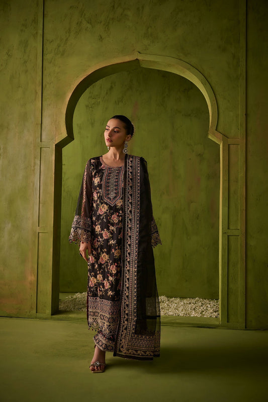 Dhanak | Festive Formals | SS24DU-3192 Black 3Pcs - House Of Anaya