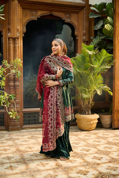 Dhanak | DHANAK COUTURE | HF-3008 DARK GREEN 3Pcs