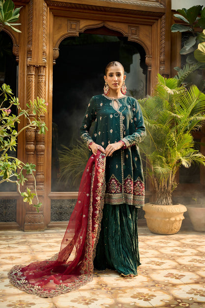 Dhanak | DHANAK COUTURE | HF-3008 DARK GREEN 3Pcs