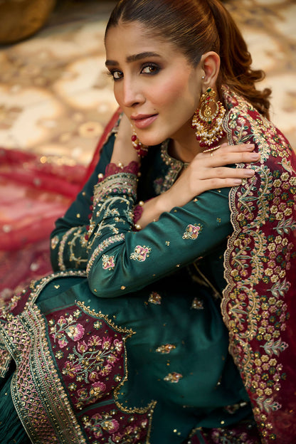 Dhanak | DHANAK COUTURE | HF-3008 DARK GREEN 3Pcs
