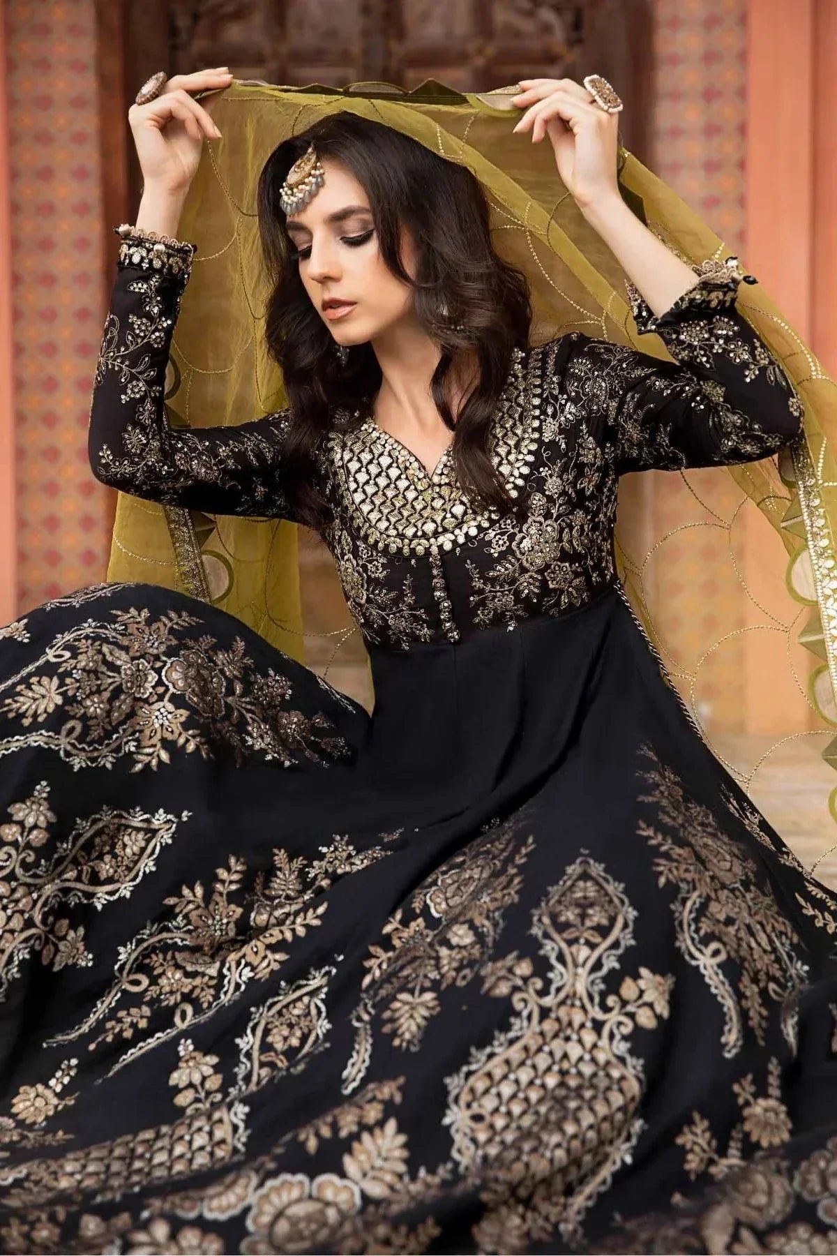 Maria B | Sateen Formals 23 | Black CST-703 - House Of Anaya