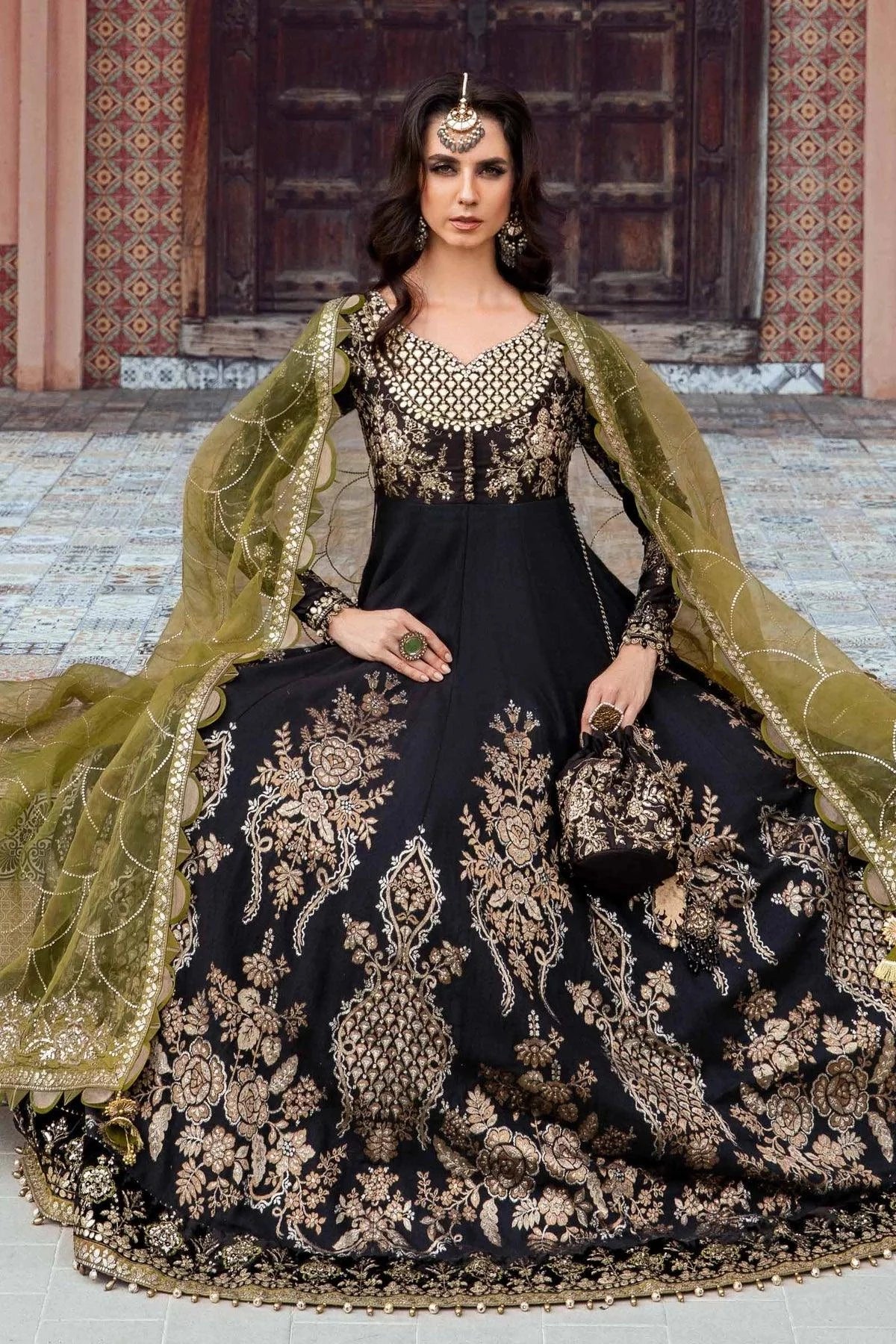 Maria B | Sateen Formals 23 | Black CST-703 - House Of Anaya