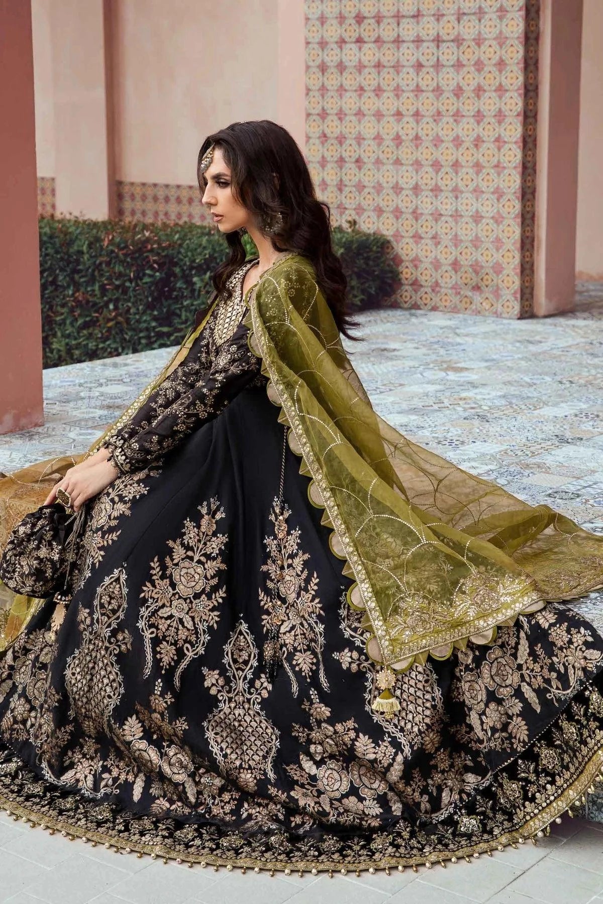 Maria B | Sateen Formals 23 | Black CST-703 - House Of Anaya
