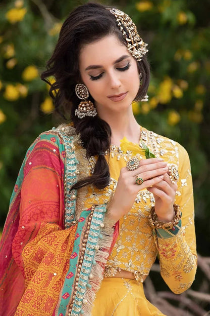 Maria B | Sateen Formals 23 | Yellow CST-705 - House Of Anaya