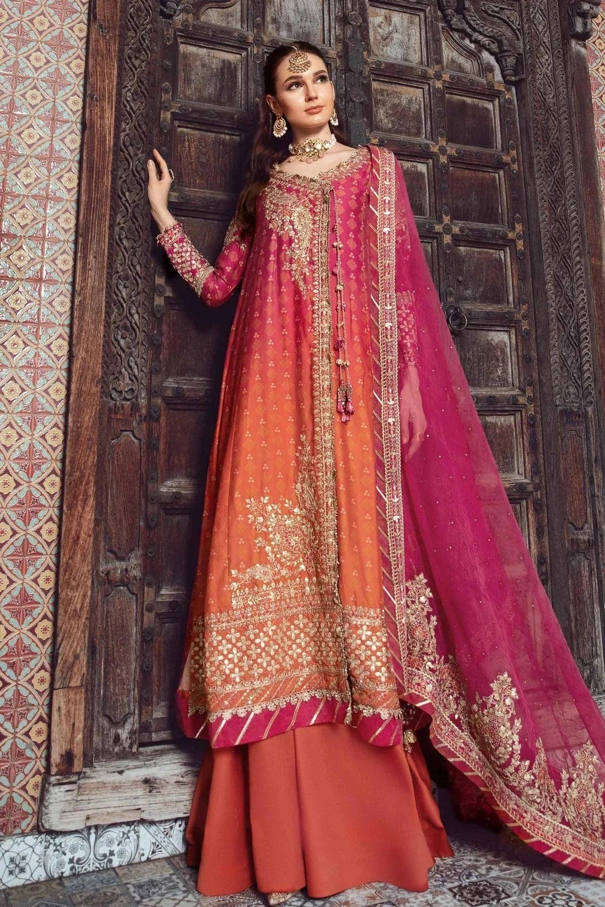 Maria B | Sateen Formals 23 | Fuchsia Pink CST-709 - House Of Anaya
