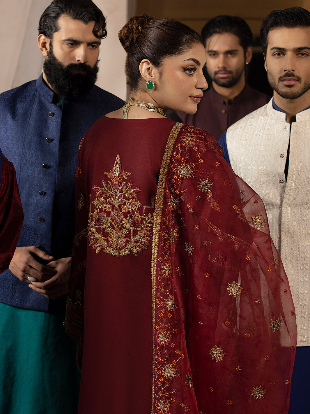 Mahnur | Mahrukh Luxury Lawn 24 | CARNATION - House Of Anaya