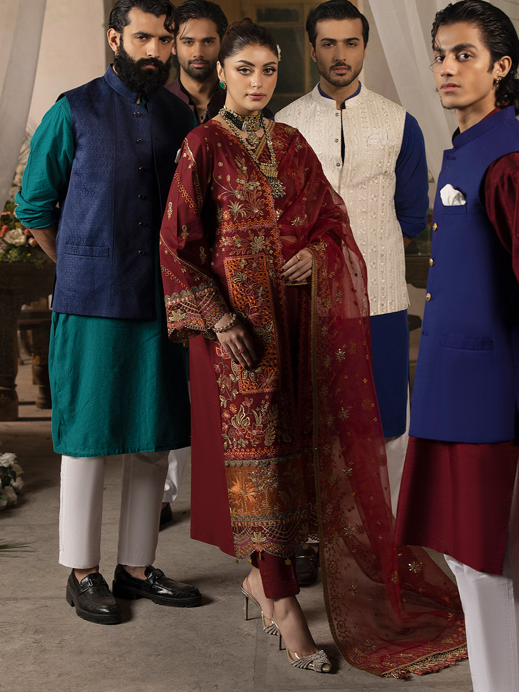 Mahnur | Mahrukh Luxury Lawn 24 | CARNATION - House Of Anaya