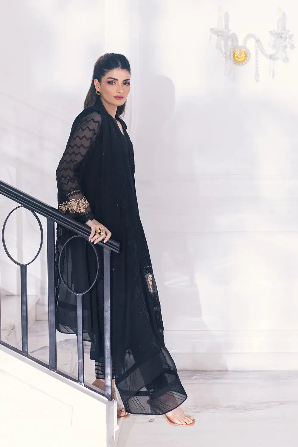 Azure | Embroidered Ensembles 23 | Cendre Muse - House Of Anaya