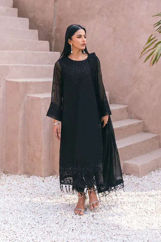 Azure | Embroidered Ensembles 3 Pcs | Charcoal Charm - House Of Anaya