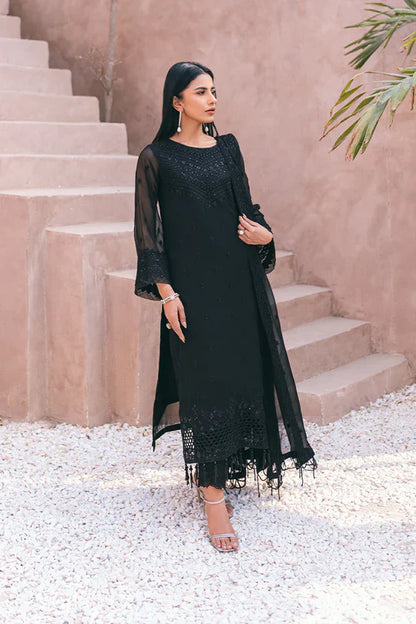 Azure | Embroidered Ensembles 3 Pcs | Charcoal Charm - House Of Anaya