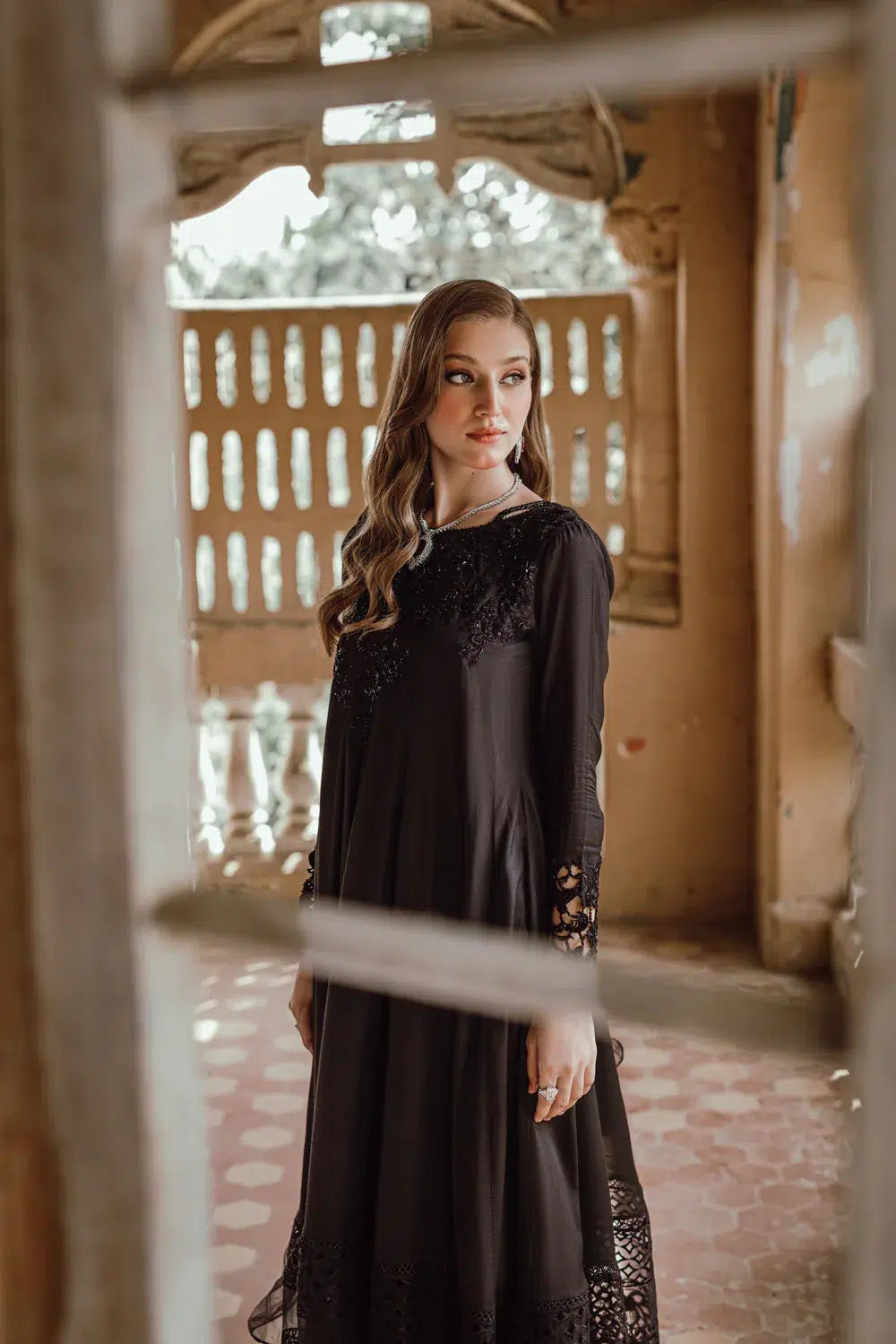 Azure | Embroidered Formals | Charcoal Muse - House Of Anaya