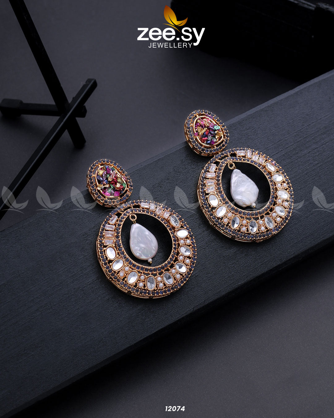 Cluster Zircons Earrings - Libasekhas