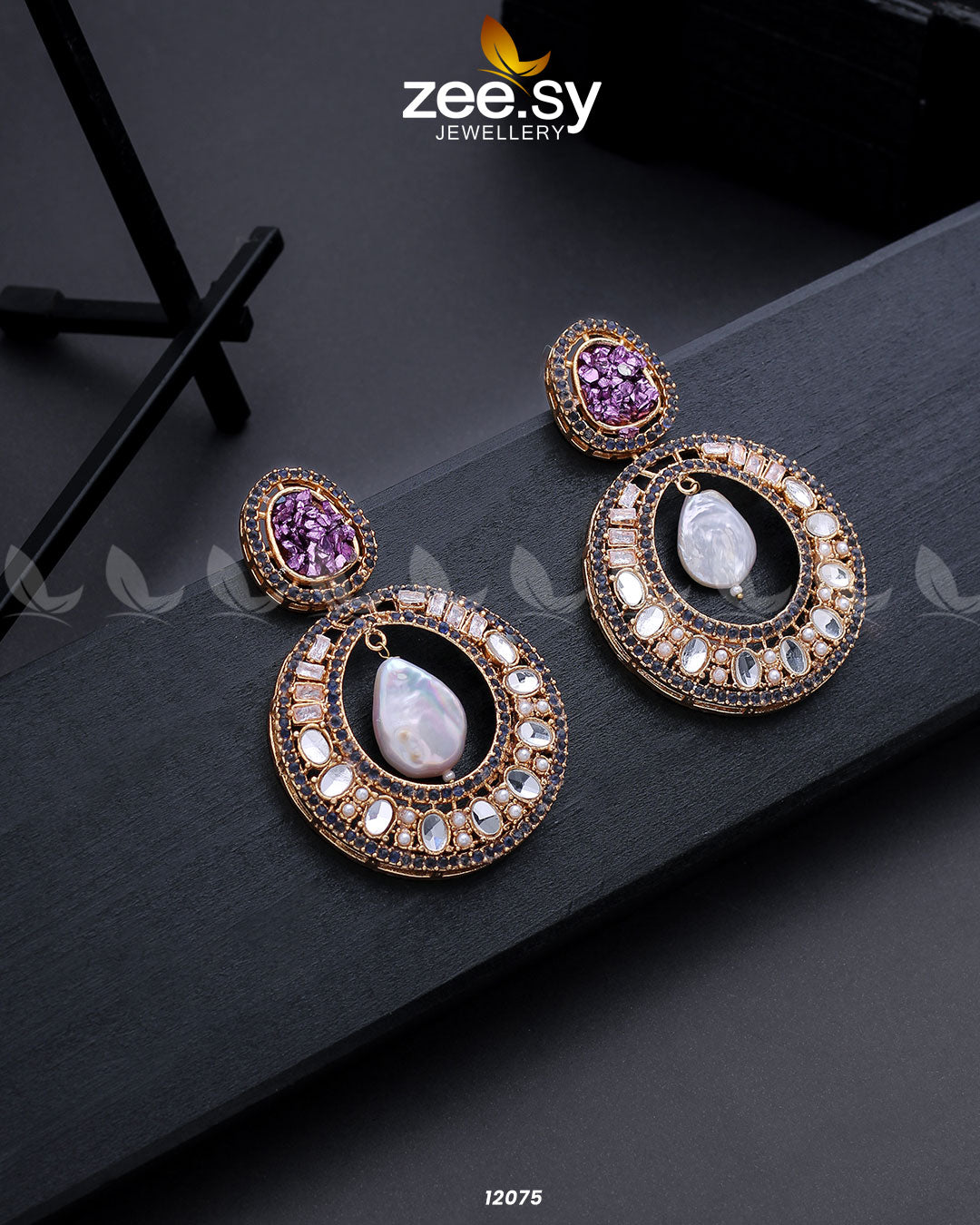 Cluster Zircons Earrings - Libasekhas
