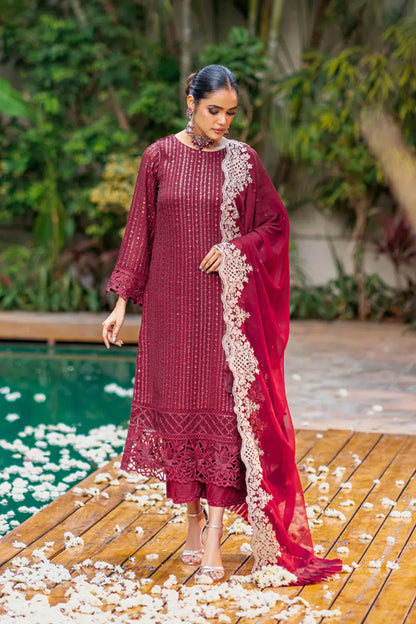 Azure | Embroidered Formals | Crimnson Rush - House Of Anaya