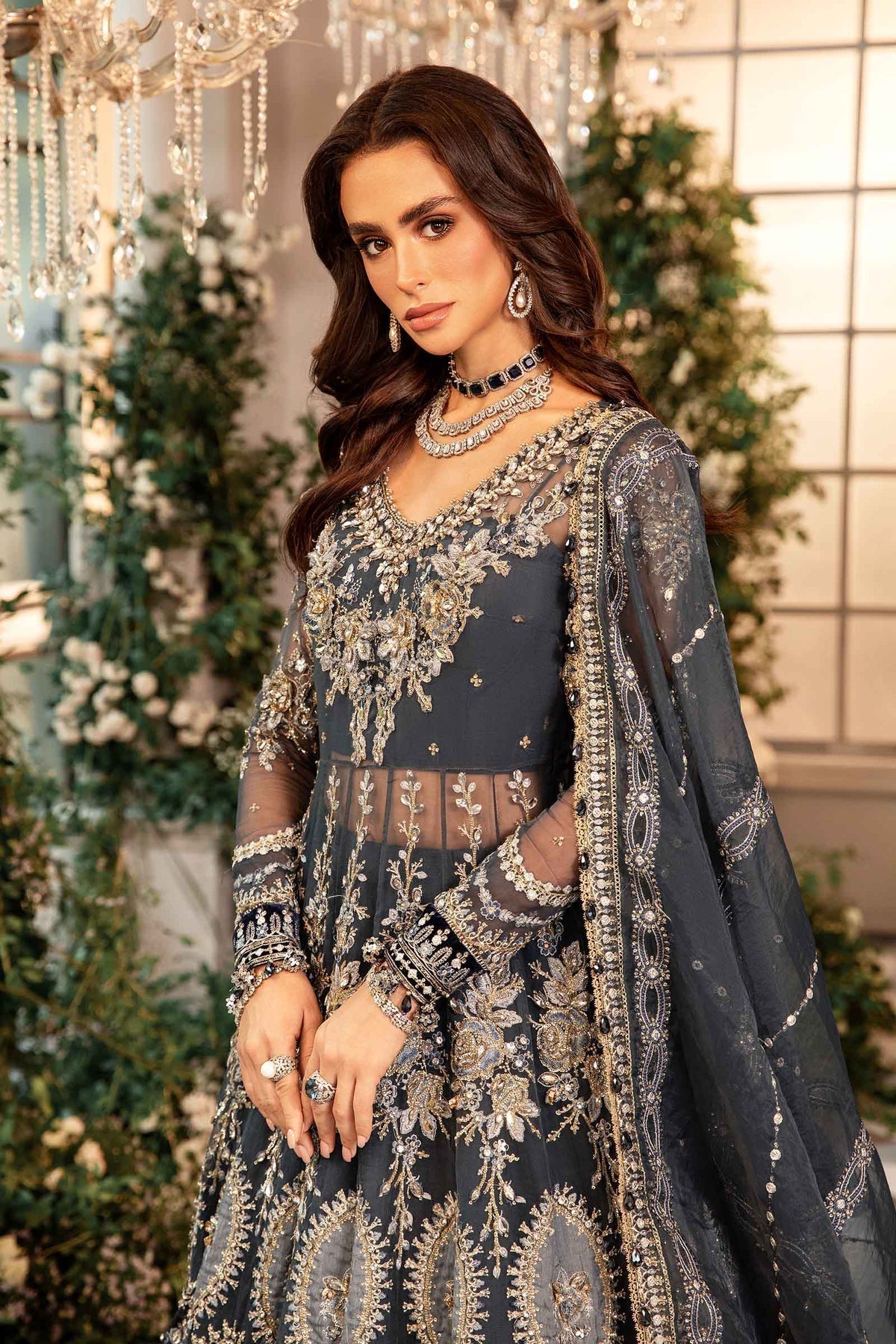 Maria B | Mbroidered Formals 24| Organza Suit | BD-2901 - House Of Anaya