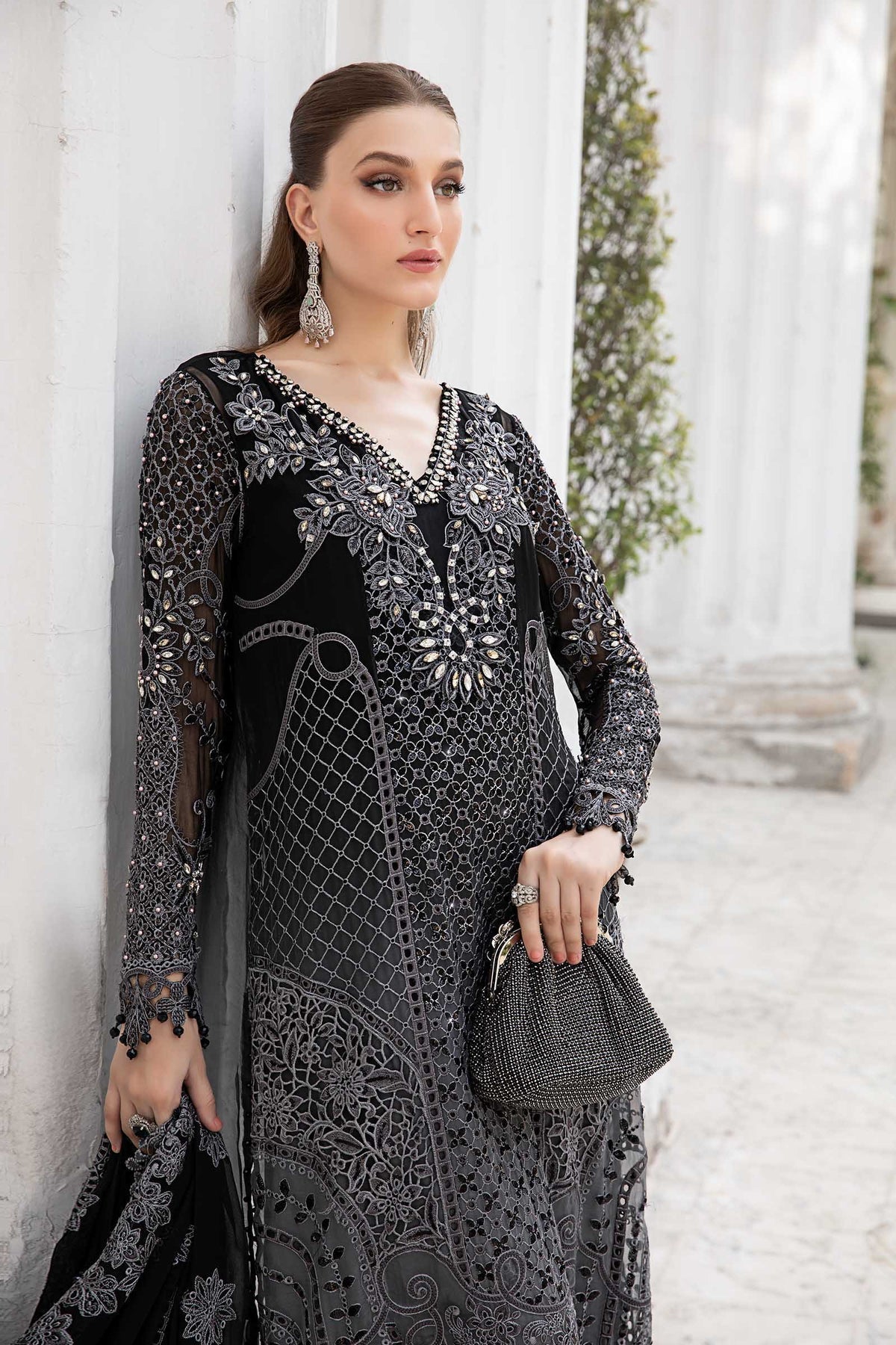 Maria B | Chiffon Formals 24 | Chiffon Suit | MPC-24-101 - House Of Anaya