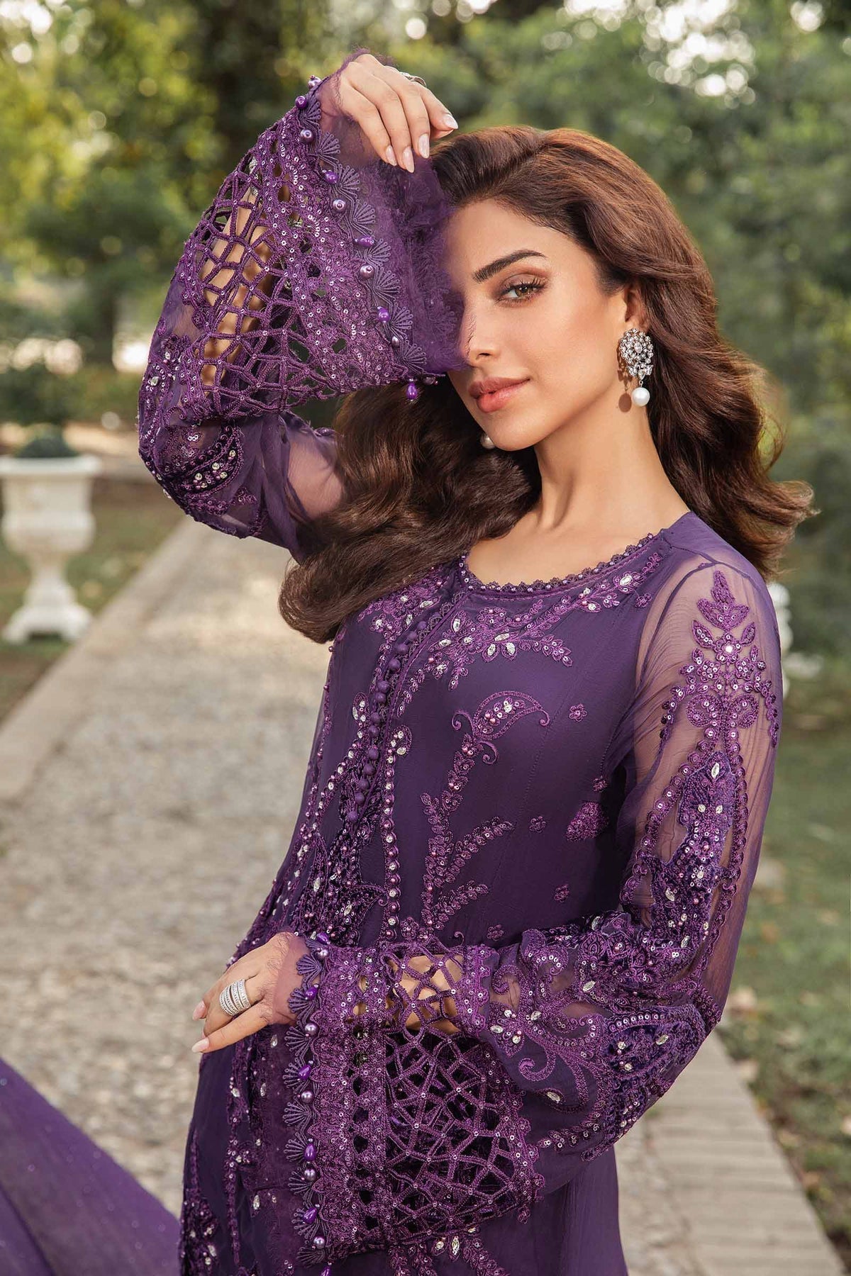 Maria B | Chiffon Formals 24 | Chiffon Suit | MPC-24-102 - House Of Anaya