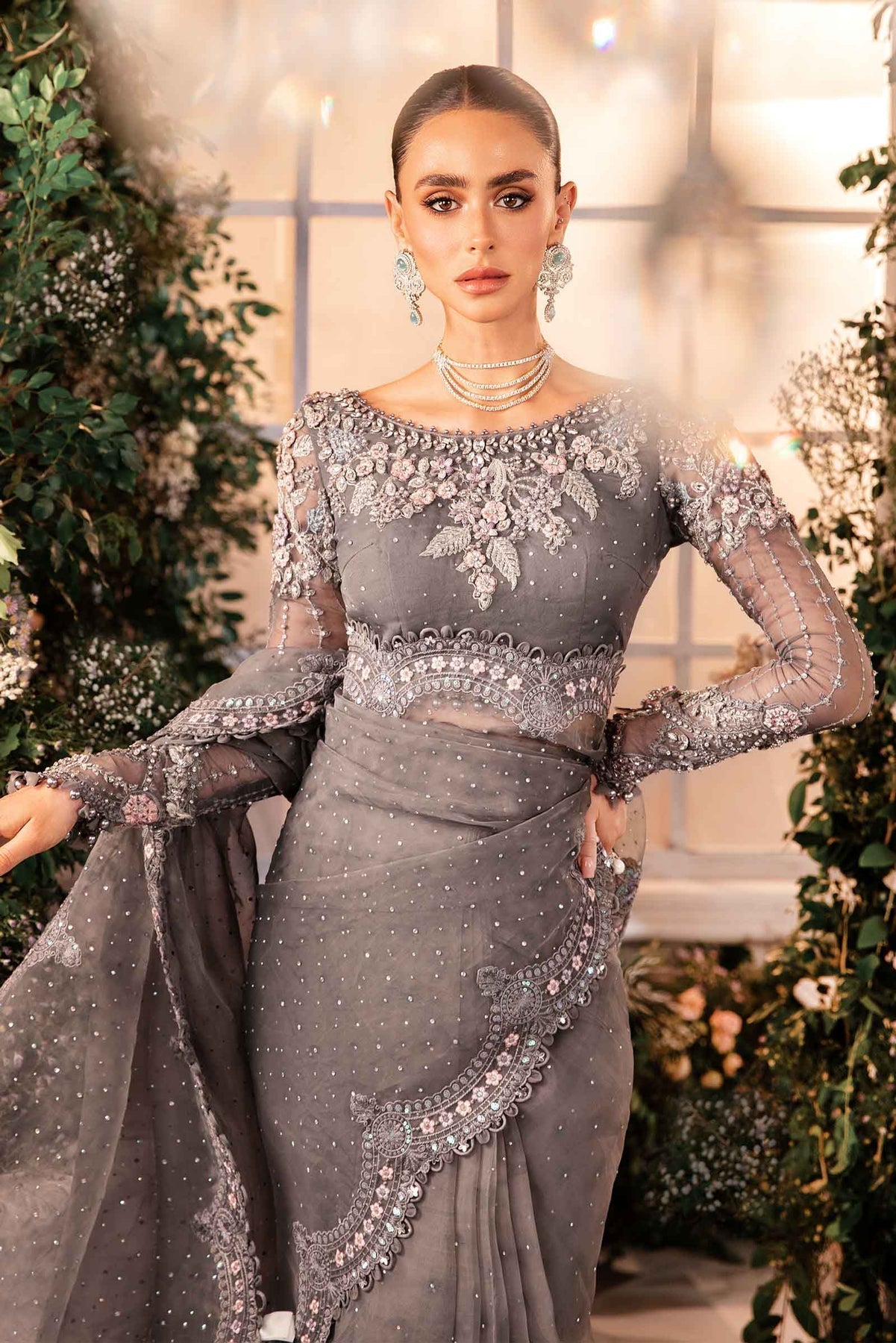 Maria B | Mbroidered Formals 24 | Organza Suit | BD-2902 - House Of Anaya