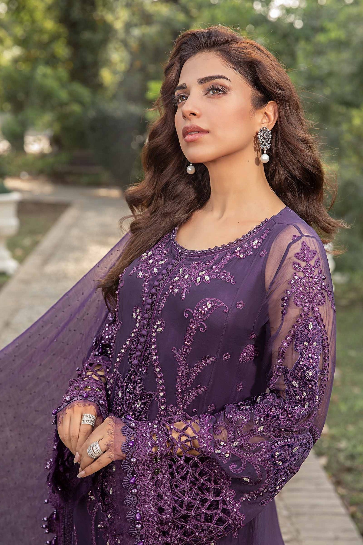 Maria B | Chiffon Formals 24 | Chiffon Suit | MPC-24-102 - House Of Anaya