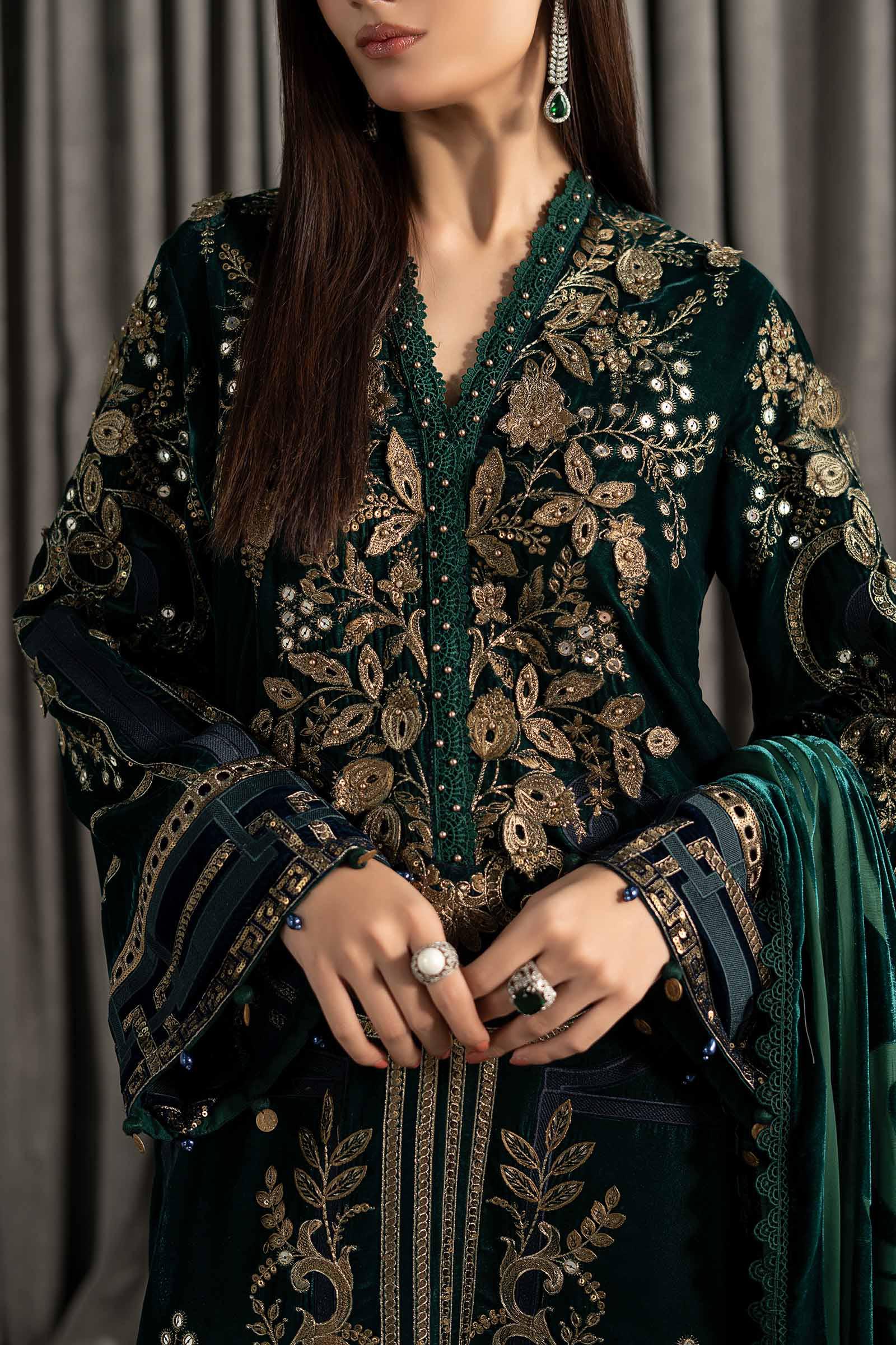 Maria B | Winter Luxe Pret 25 | WLS-1302-Emerald Green