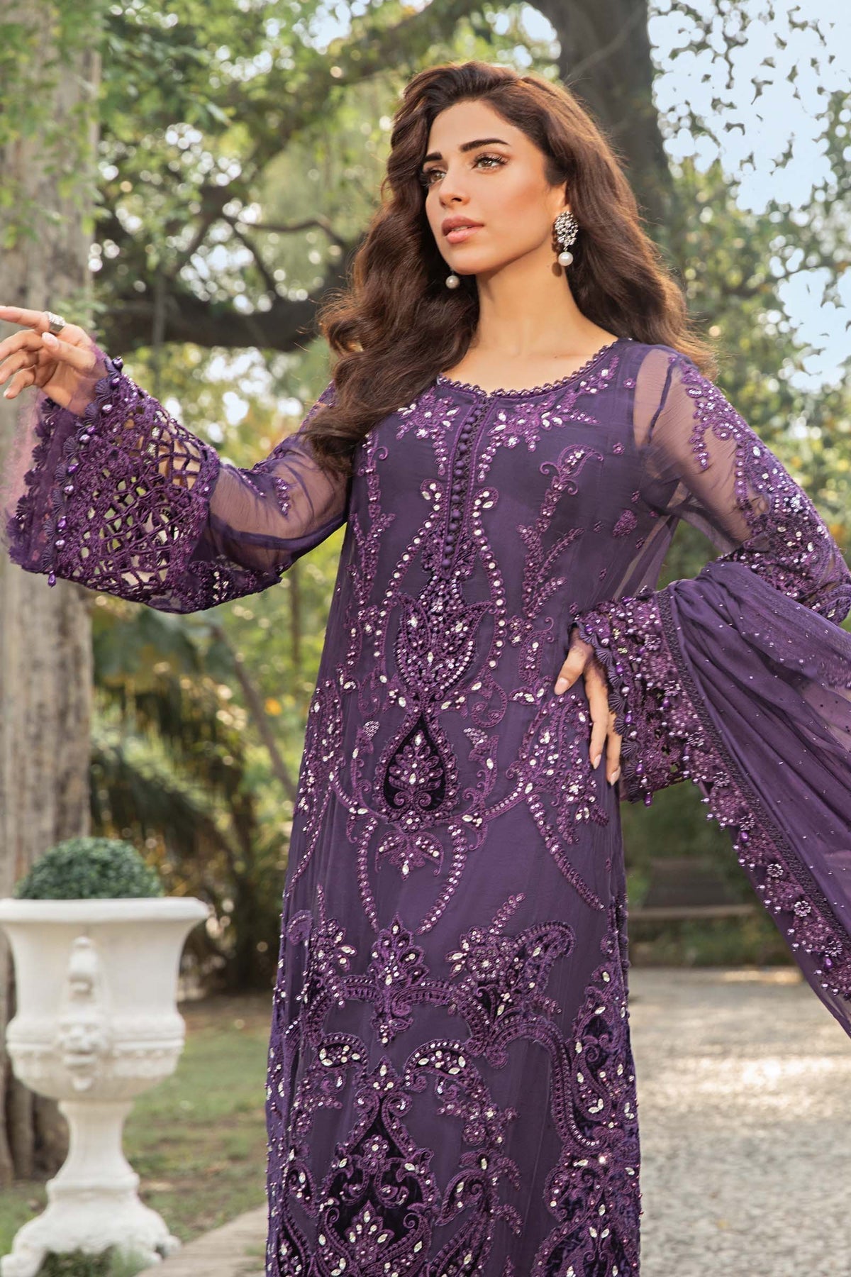 Maria B | Chiffon Formals 24 | Chiffon Suit | MPC-24-102 - House Of Anaya