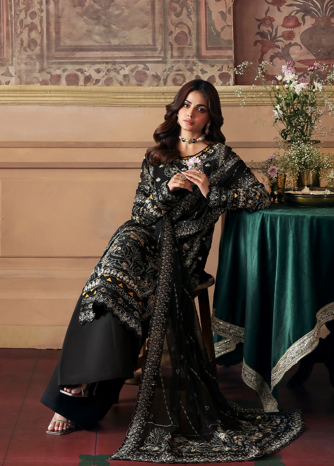 Gulaal | I Evayna Embroidered Chiffon |Deenah