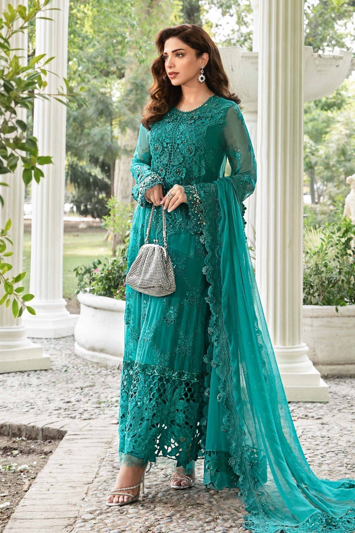 Maria B | Chiffon Formals 24 | Chiffon Suit | MPC-24-105 - House Of Anaya
