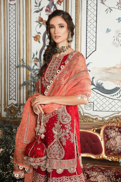 MARIA.B-MBROIDERED | Maroon BD-2708 - Riwayat-e-khas