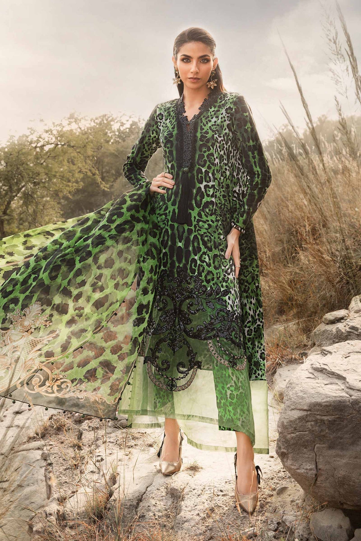Maria B | M Prints Winter 24 | MPT-2409-A - House Of Anaya