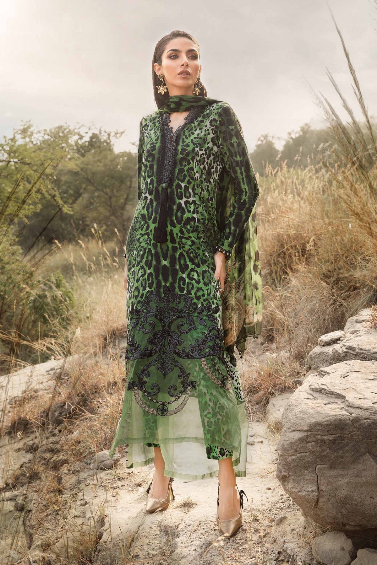 Maria B | M Prints Winter 24 | MPT-2409-A - House Of Anaya
