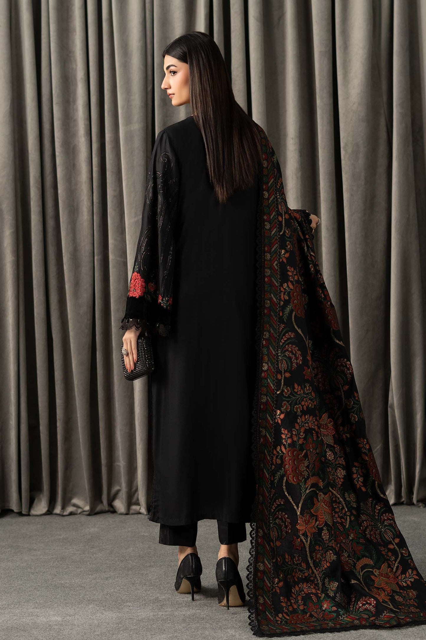 Maria B | Winter Luxe Pret 25 | WLS-1309-Black