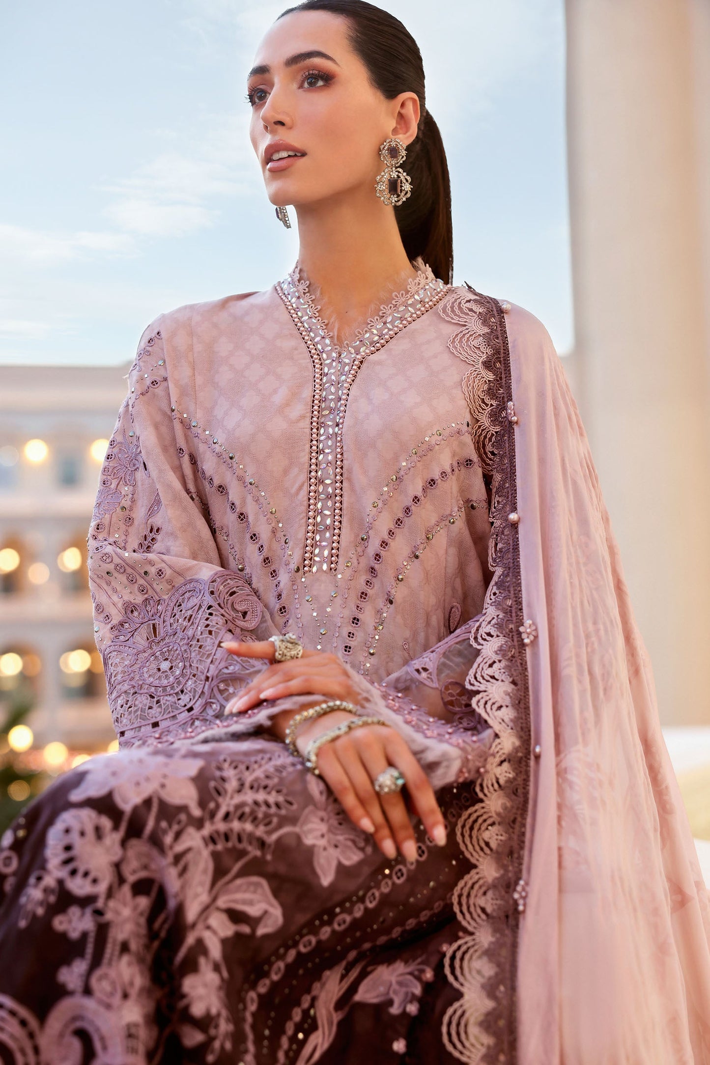 3 Piece Unstitched Embroidered Jacquard Lawn Suit