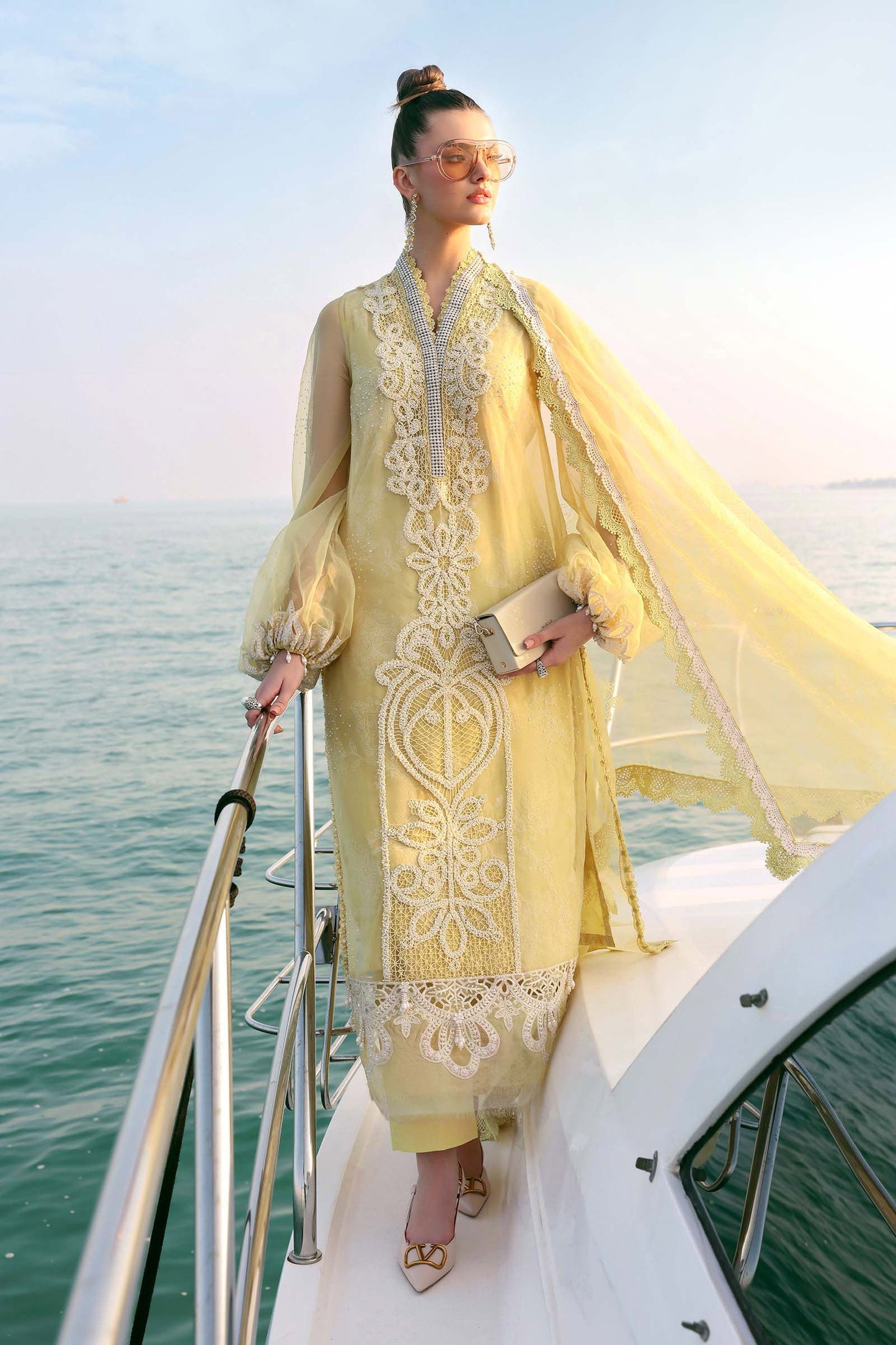 Maria B | Edit Lawn’26 | 3 Piece Unstitched Embroidered Organza Suit