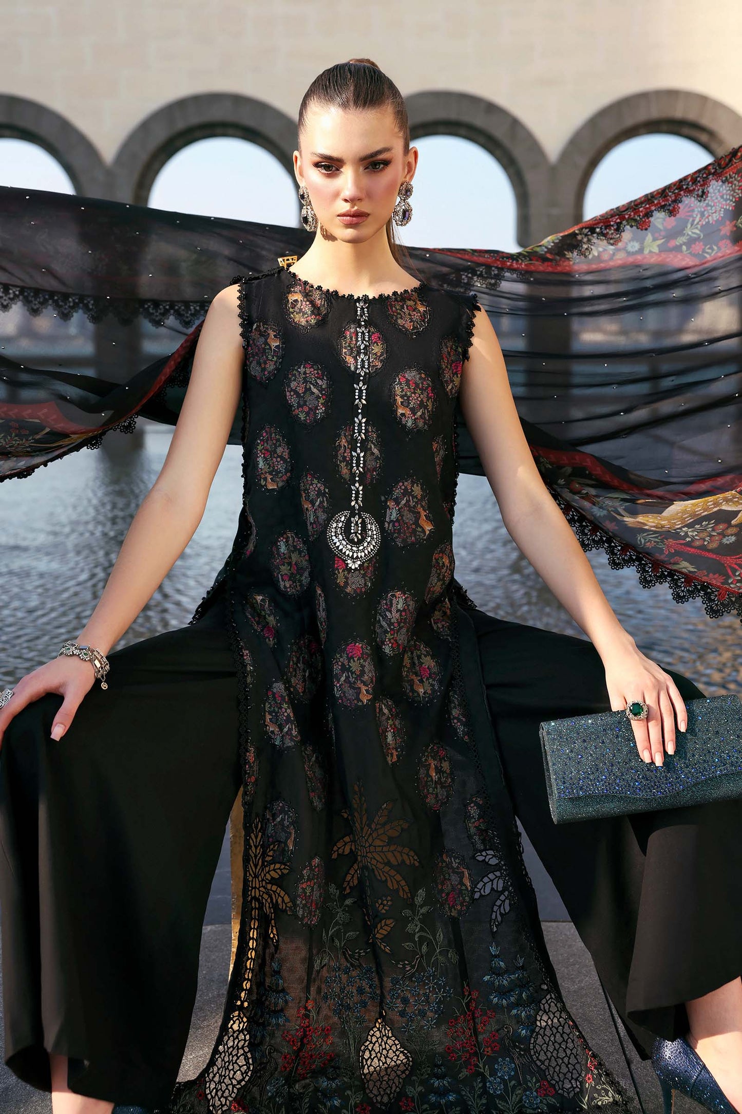 Maria B | Edit Lawn’26 | 3 Piece Unstitched Embroidered Jacquard Lawn Suit