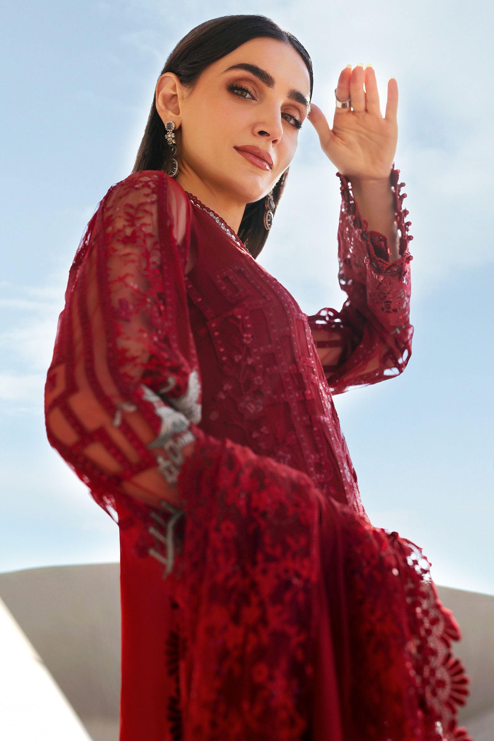 Maria B | Edit Lawn’26 | 3 Piece Unstitched Embroidered Net Suit