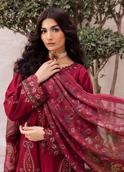 Iznik Dahlia Embroidered Luxury Lawn 3Pc Suit DL-01 GOSSAMER